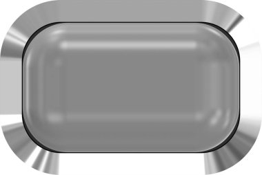 Web düğme 3d - gri parlak metal çerçeve, kolay ile gerçekçi 