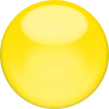 Web düğme izole 3d - sarı parlak Küre,