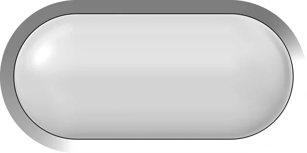 Web button 3d - bianco lucido realistico con struttura in metallo, facile da usare — Foto Stock