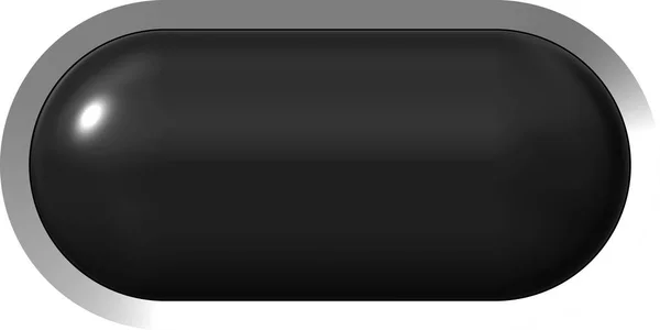 Web ボタンの 3d - 光沢のある金属フレームで、簡単にリアルなブラック — ストック写真