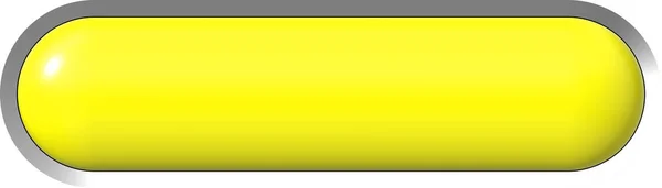 Bouton Web 3d - jaune brillant réaliste avec cadre métallique, facile t — Photo
