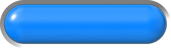 Web ボタンの 3d - 青い光沢のある金属フレームで、簡単にリアルな — ストック写真