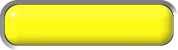 Webové tlačítko 3d - žlutý lesklý realistické s kovovým rámem, jednoduché t — Stock fotografie