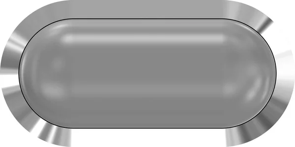 Web ボタンの 3d - 灰色光沢のある金属フレームで、簡単にリアルな — ストック写真