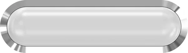Web düğme 3d - beyaz parlak metal çerçeve, kolay ile gerçekçi — Stok fotoğraf