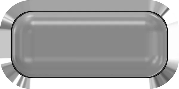 Web ボタンの 3d - 灰色光沢のある金属フレームで、簡単にリアルな — ストック写真