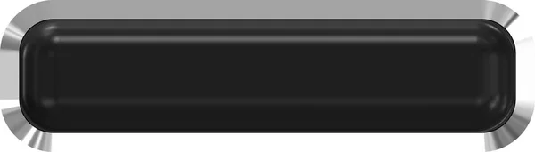 Web ボタンの 3d - 光沢のある金属フレームで、簡単にリアルなブラック — ストック写真