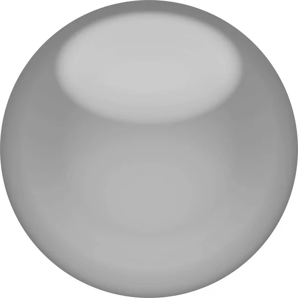 Web knop 3d - grijs glanzend bol, geïsoleerd — Stockfoto
