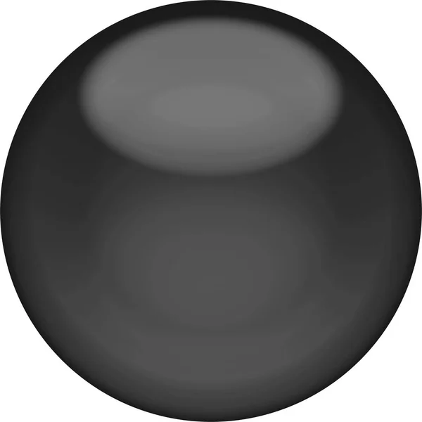 Webbutton 3d - schwarze Hochglanzkugel, isoliert — Stockfoto