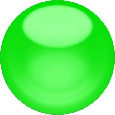 Web düğme izole 3d - yeşil parlak Küre,