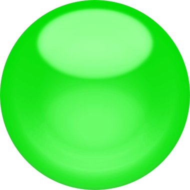 Web düğme izole 3d - yeşil parlak Küre,