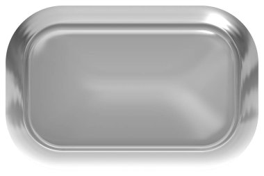 Web düğme 3d - gri parlak metal çerçeve, kolay ile gerçekçi 