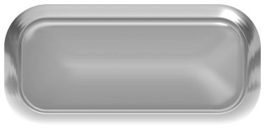 Web düğme 3d - gri parlak metal çerçeve, kolay ile gerçekçi 