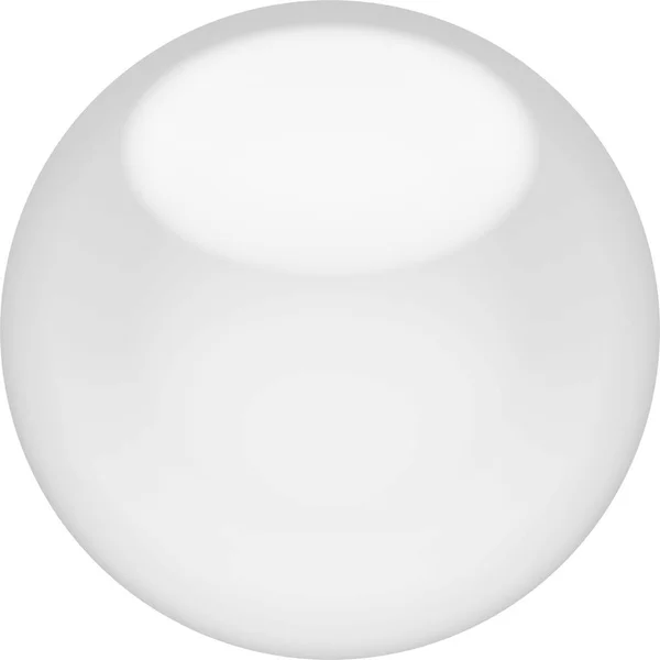 Webben knappen 3d - vit blank sfär, isolerade — Stockfoto