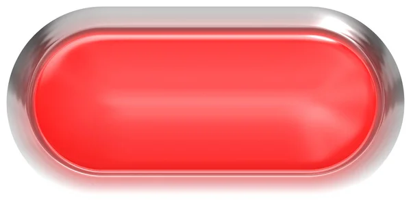 Web 3d - rood glanzend realistisch met metalen frame, gebruiksvriendelijke e knop — Stockfoto