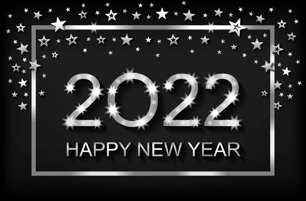 Happy New Year 2022-wenskaart, flyer, uitnodiging-vector — Stockvector