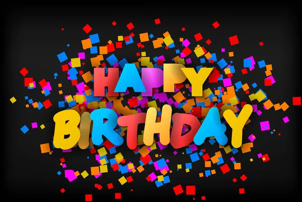 Happy Birthday - tebrik kartı, el ilanı, davetiye - vektör illus