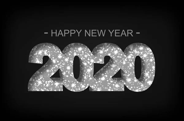 Happy New Year 2020-wenskaart, flyer, uitnodiging-vector — Stockvector