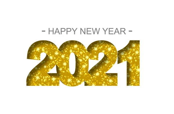 Happy New Year 2021-wenskaart, flyer, uitnodiging-vector — Stockvector