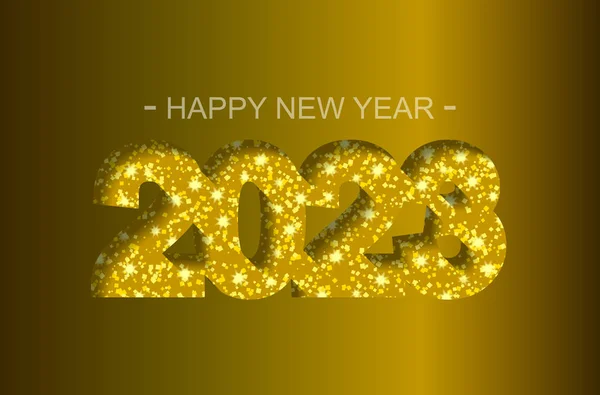 Happy New Year 2023-wenskaart, flyer, uitnodiging-vector — Stockvector
