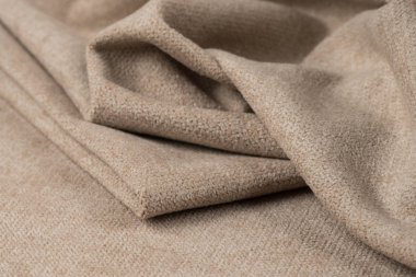 Buruşuk kumaş arka plan ve doku. Soyut arkaplan, boş şablon. Seçici odak.