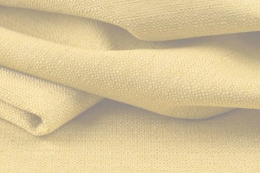 Buruşuk kumaş arka plan ve doku. Soyut arkaplan, boş şablon. Seçici odak.