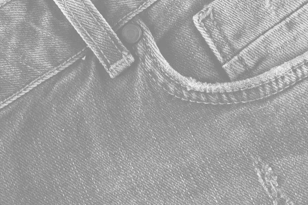 Textura Calça Com Bolso Closeup Altamente Detalhado Bolso Ganga Cinza — Fotografia de Stock