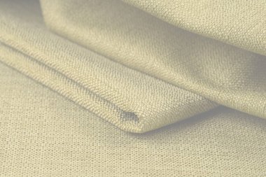 Buruşuk kumaş arka plan ve doku. Soyut arkaplan, boş şablon. Seçici odak.