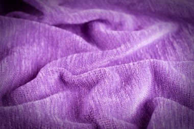 Buruşuk kumaş arka plan ve doku. Soyut arkaplan, boş şablon. Seçici odak.