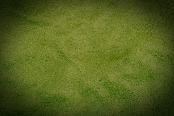 Green Leather Texture Leather Background Design Copy Space Text Image — Stock Photo, Image