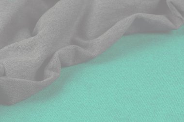 Buruşuk kumaş arka plan ve doku. Soyut arkaplan, boş şablon. Seçici odak.