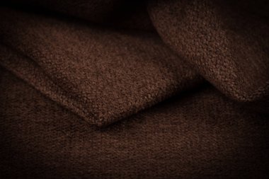 Buruşuk kumaş arka plan ve doku. Soyut arkaplan, boş şablon. Seçici odak.