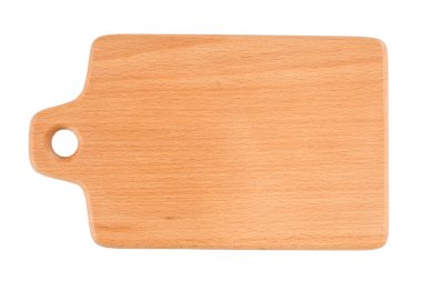 Kesme tahtası beyaz arkaplanda izole edildi