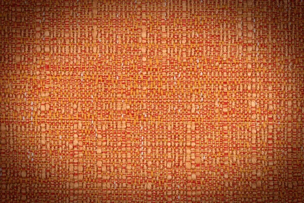 Fabric Texture Close Up of Orange Fabric Texture Pattern Background. Top view.