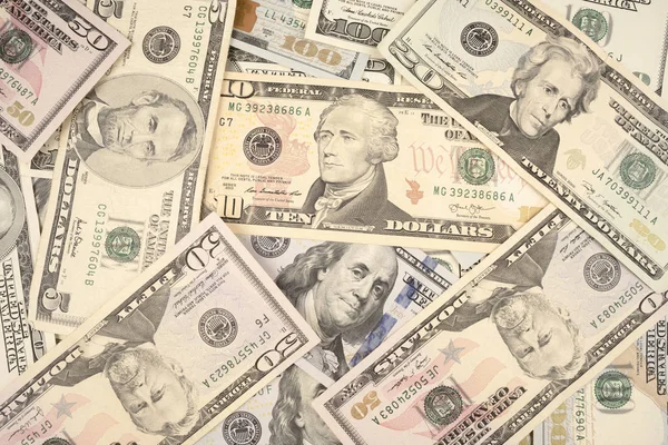 アメリカのドル紙幣との背景 現金ドル — ストック写真