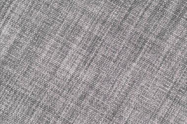 Gri kumaş dokusu. Arka plan boş şablon. Üstten Görünüm.