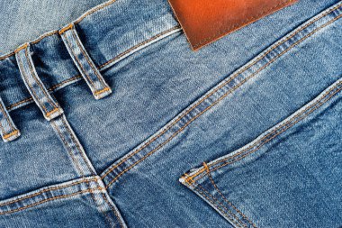 Kot arka plan doku, Denim jeans doku veya kot kot arka plan. Arka plan boş şablon. Üstten görünüm.
