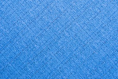 Mavi kumaş dokusu. Arka plan boş şablon. Üstten görünüm.