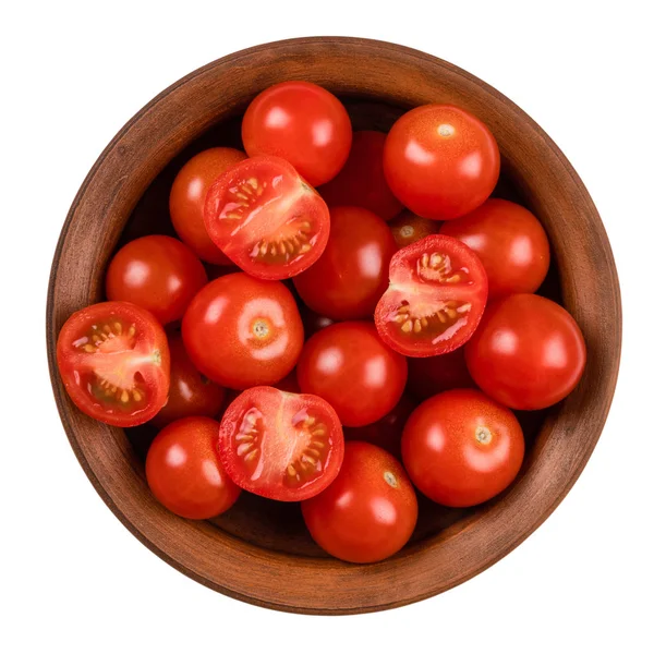 Frische Tomaten Auf Dem Teller Isoliert Auf Weißem Hintergrund Ansicht — Stockfoto