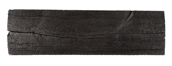 Black Painted Board Isolated White Background Horizontal Orientation — Stock Photo, Image