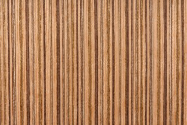 Eski kahverengi kumaş dokusu. Arka plan boş şablon. Üstten görünüm.