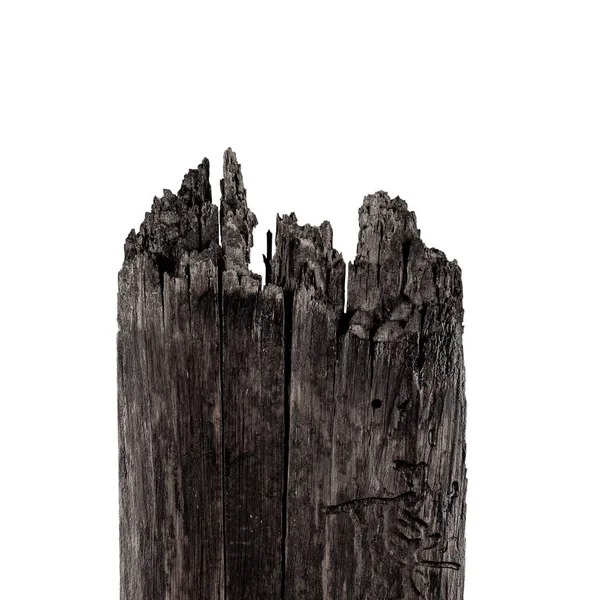 Staré Dřevěné Desce Izolovaných Bílém Pozadí Pohled Shora — Stock fotografie