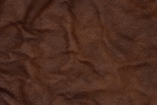 Brown leather texture horizontal orientation. — Stock Photo, Image