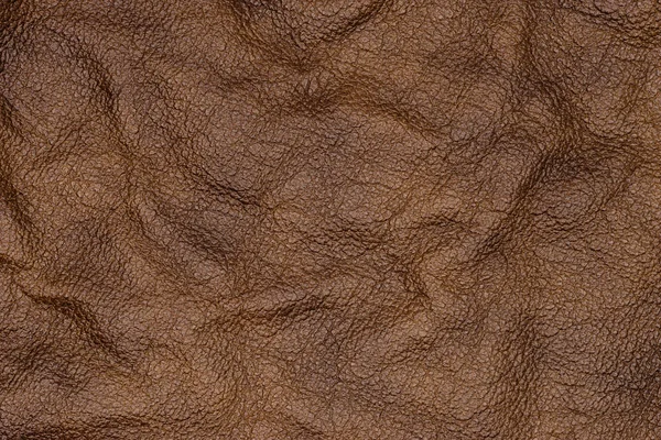 Texture cuir marron orientation horizontale. Fond abstrait, gabarit vide . — Photo