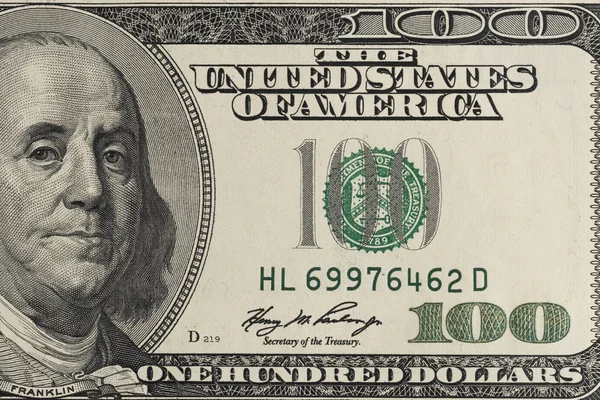 Foto de close-up de uma nota de 100 dólares Fotos De Bancos De Imagens