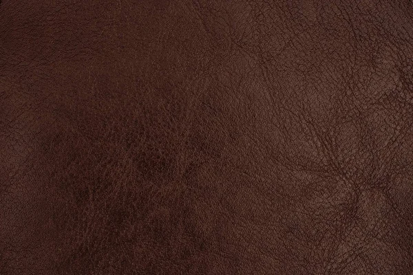 Braunes Leder Textur Hintergrund, echtes Leder. — Stockfoto