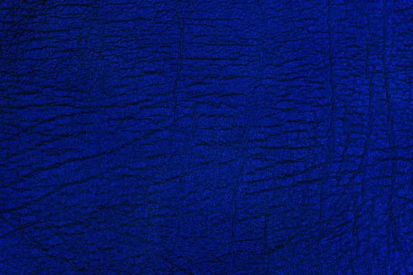 Dark blue textured leather background. — Stock Photo, Image