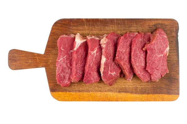 Friss marhahús vágódeszkán. — Stock Fotó