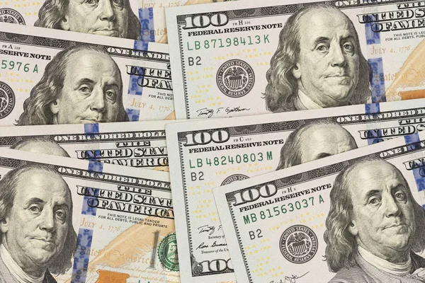 Cash money dollar. Background with money american hundred dollar bills. — Stock Photo, Image