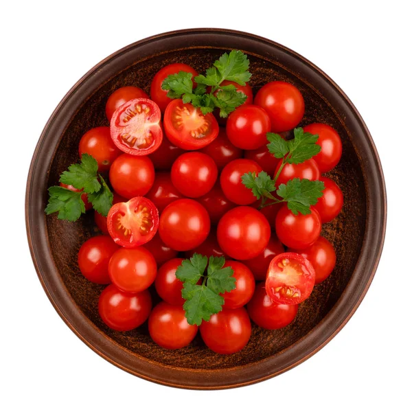 Świeże pomidory na tablicy. na białym tle. — Zdjęcie stockowe